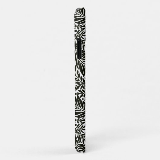 Chic Black en White Monogrammed Botanical Pattern Case-Mate iPhone Case (Achterkant/rechts)