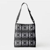 Chic Black en White Original Design Crossbody Bag Crossbody Tas (Achterkant)