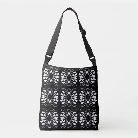 Chic Black en White Original Design Crossbody Bag Crossbody Tas (Voorkant)