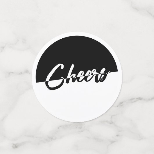 Chic Black en White Party Confetti (Kleine voorkant)