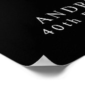 Chic Black en White Party Poster (Hoek)