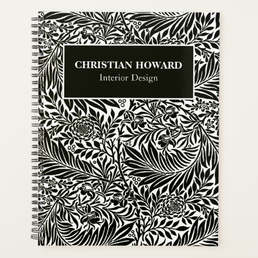 Chic Black en White Pattern Business Oreders Plann Planner (Voorkant)