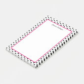Chic Black en White polka dot Post-it® Notes (Schuin)