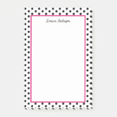 Chic Black en White polka dot Post-it® Notes (Voorkant)