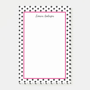 Chic Black en White polka dot Post-it® Notes