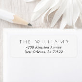 Chic Black en White Return Address Labels (Insitu)