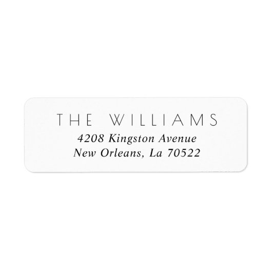 Chic Black en White Return Address Labels (Voorkant)