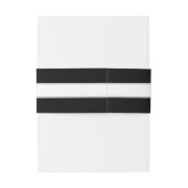 Chic Black en White Simple Wedding Uitnodigingen Wikkel (Achterkant Voorbeeld)