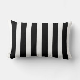 Chic Black en White Striped Cushion Kussen