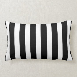 Chic Black en White Striped Cushion Kussen