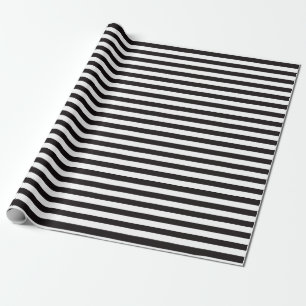 Chic Black en White Stripes Cadeaupapier