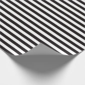 Chic Black en White Stripes Cadeaupapier (Hoek)