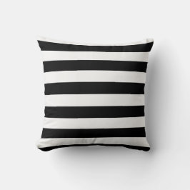 Chic Black en White Stripes Kussen