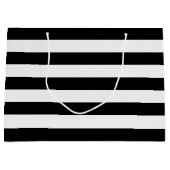 Chic Black en White Stripes Large Cadeautasje (Voorkant)