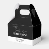 Chic Black en White Verjaardag Bedankt Bedankdoosjes (Voorkant Zijde)