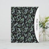 Chic Black Eucalyptus Greenery Recipe Divider Page (Staand voorkant)
