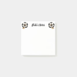Chic Black Faux Gold Floral Naam Post-it® Notes