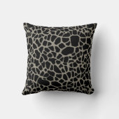 Chic Black Giraffe Wedding Elegant Monogram Kussen (Achterkant)