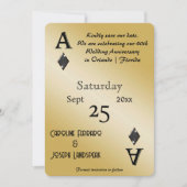 Chic Black Glitter & Ace of Diamonds Bewaar de Dat Kaart (Voorkant)