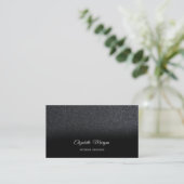 Chic Black Glitter Elegant Professional Modern Visitekaartje (Staand voorkant)