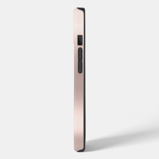 Chic Black Glitter Roos Gold Monogram Case-Mate iPhone Case (Achterkant / Links)