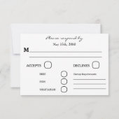 Chic Black Glitter, Sixteen Birthday RSVP Kaartje (Achterkant)