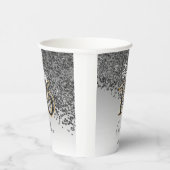 Chic Black Glitter Sweet 16 verjaardag Papieren Bekers (Rechts)