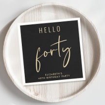 Chic Black Gold 40e verjaardagsfeestje