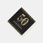 Chic Black Gold 50th Feestservetten Servet (Hoek)