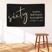 Chic Black Gold 60th Birthday Party Spandoek