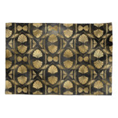 Chic Black & Gold Art Deco Shell Pattern Kussensloop (Achterkant-Links)