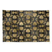 Chic Black & Gold Art Deco Shell Pattern Kussensloop (Achterkant-Rechts)