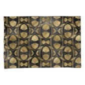 Chic Black & Gold Art Deco Shell Pattern Kussensloop (Voorkant-Rechts)