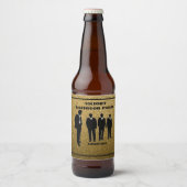 Chic Black & Gold Bachelor Party Bier Etiket (Voorkant)