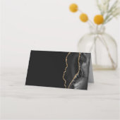 Chic Black Gold Bar Mitswa Place Card Plaatskaartje (Achterkant)