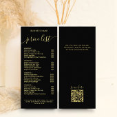 Chic Black Gold Calligraphy Services Prijslijst Reclamekaart