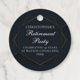 Chic Black Gold Custom Pensioen Partij Bedankjes Labels