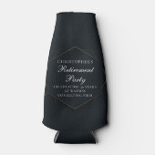 Chic Black Gold Custom Pensioen Partij Flesjeskoeler (Voorkant)