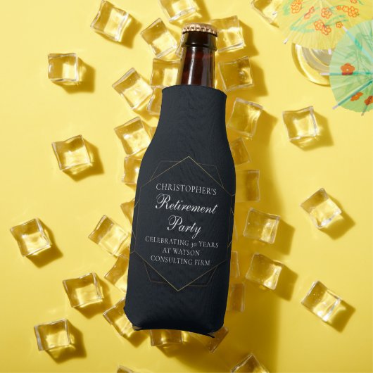 Chic Black Gold Custom Pensioen Partij Flesjeskoeler (Insitu Zomer)