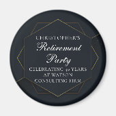 Chic Black Gold Custom Pensioen Partij Magneet (Voorkant)