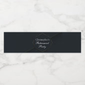 Chic Black Gold Custom Pensioen Partij Waterfles Etiket (Enkel label)