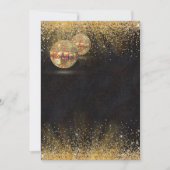 Chic Black Gold Disco Bal Rehearsal Dinner Kaart (Voorkant)