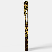 Chic Black Gold Ethnic Floral  Case-Mate iPhone Case (Achterkant / Links)