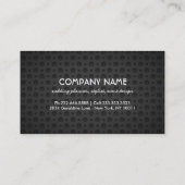 Chic Black & Gold Faux Gold Foil Dark Metal Grids Visitekaartje (Achterkant)