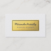 Chic Black & Gold Faux Gold Foil Geometric Pattern Visitekaartje (Voorkant)