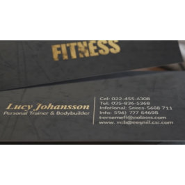 Chic Black Gold Fitness Trainer Kettlebell Barbell Visitekaartje