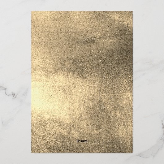 Chic Black Gold Foil Diergeneeskunde Folie Uitnodiging (Achterkant)