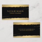 Chic Black Gold geborsteld Visitekaartje (Voorkant / Achterkant)