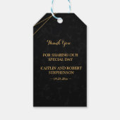 Chic Black & Gold Geometric lijst bedankt Cadeaulabel (Voorkant)