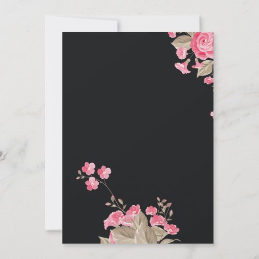 Chic Black & Gold Geometric lijst bedankt Kaart (Achterkant)